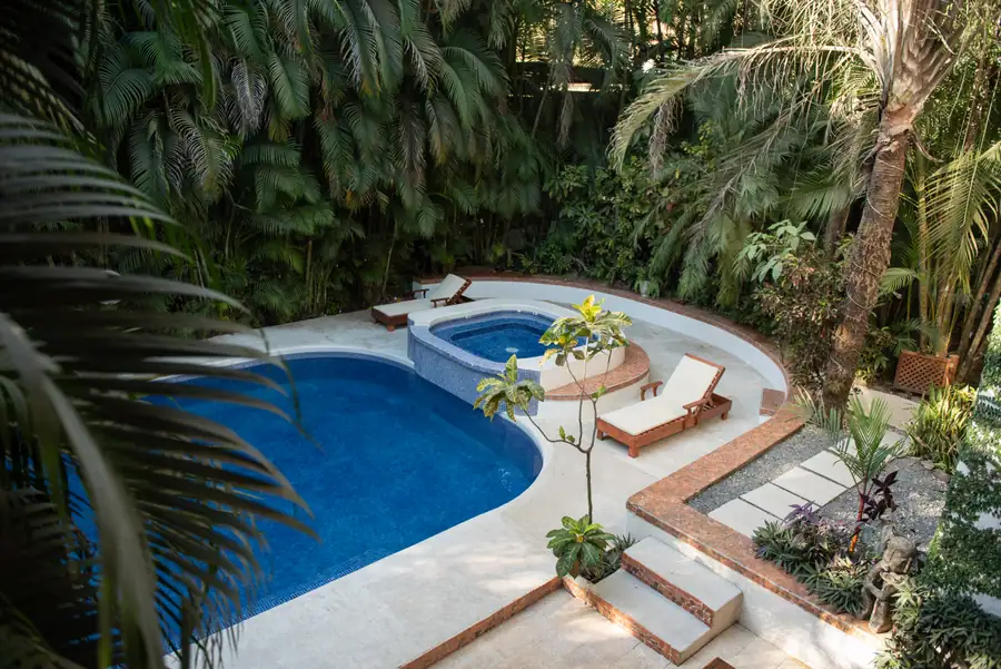 The pool seen from above