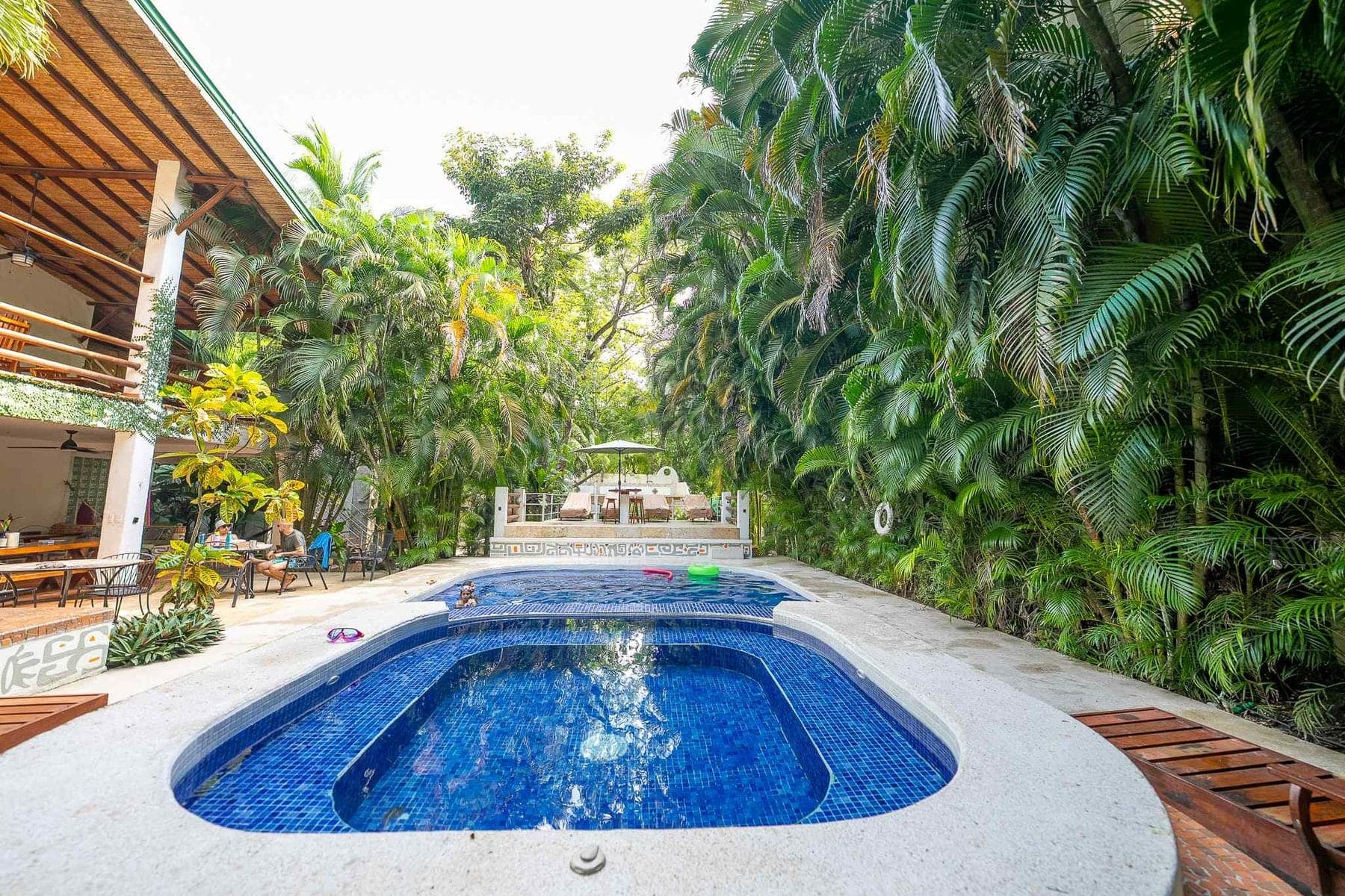 A hidden pool corner in the gardens
